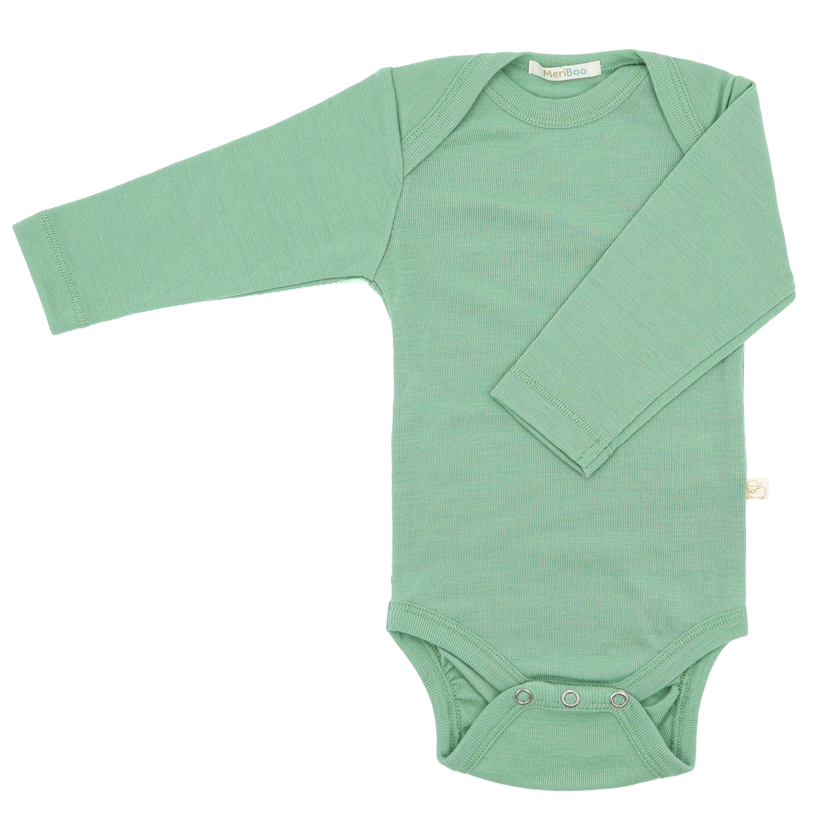 Комплкет от 3 броя боди с дълъг ръкав и обло деколте от 100% органична мериносова вълна