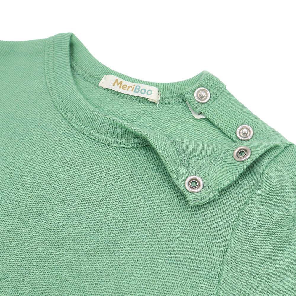 Боди с дълъг ръкав от 100% органична мериносова вълна