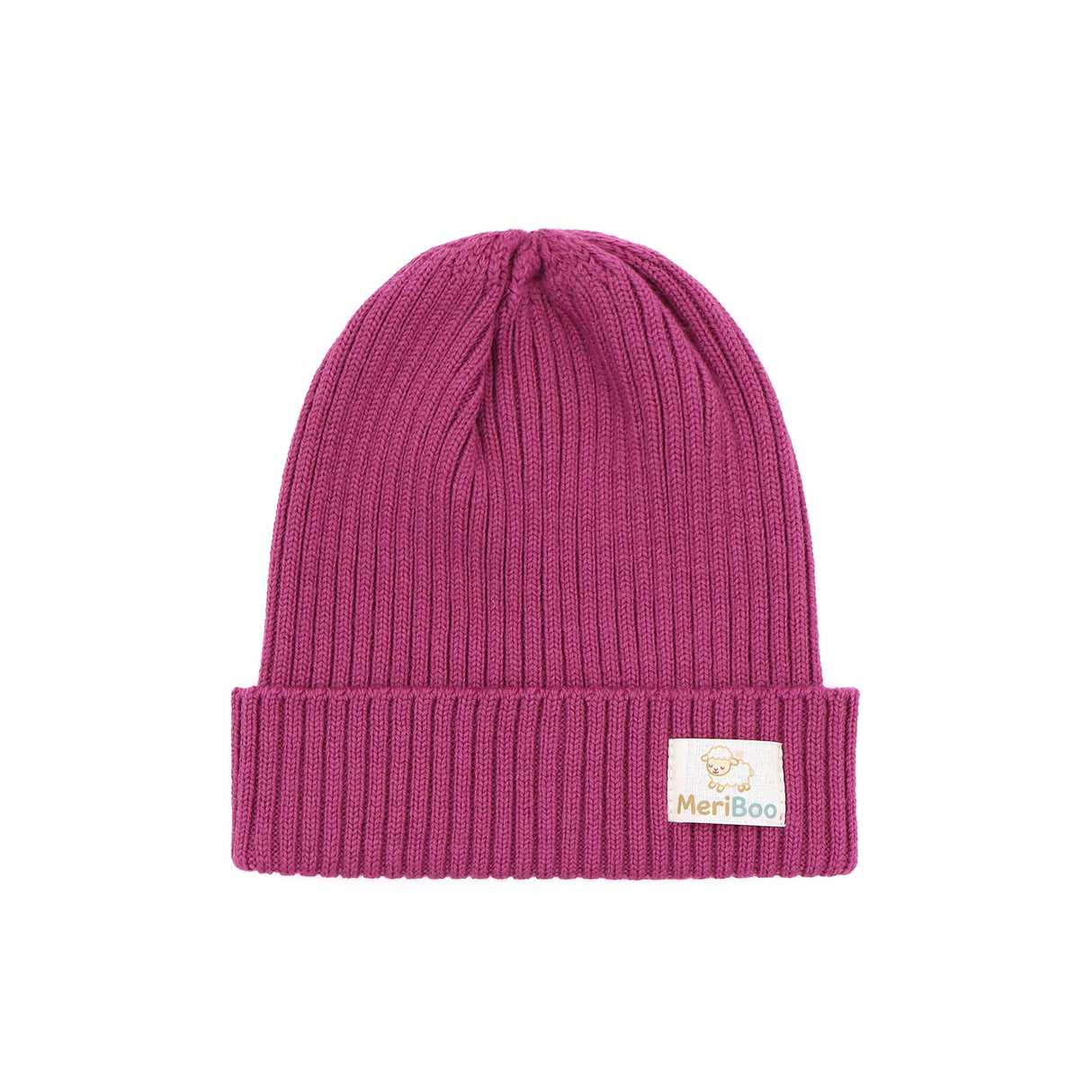 Шапка от 100% органична плетена мериносова вълна за бебета и деца