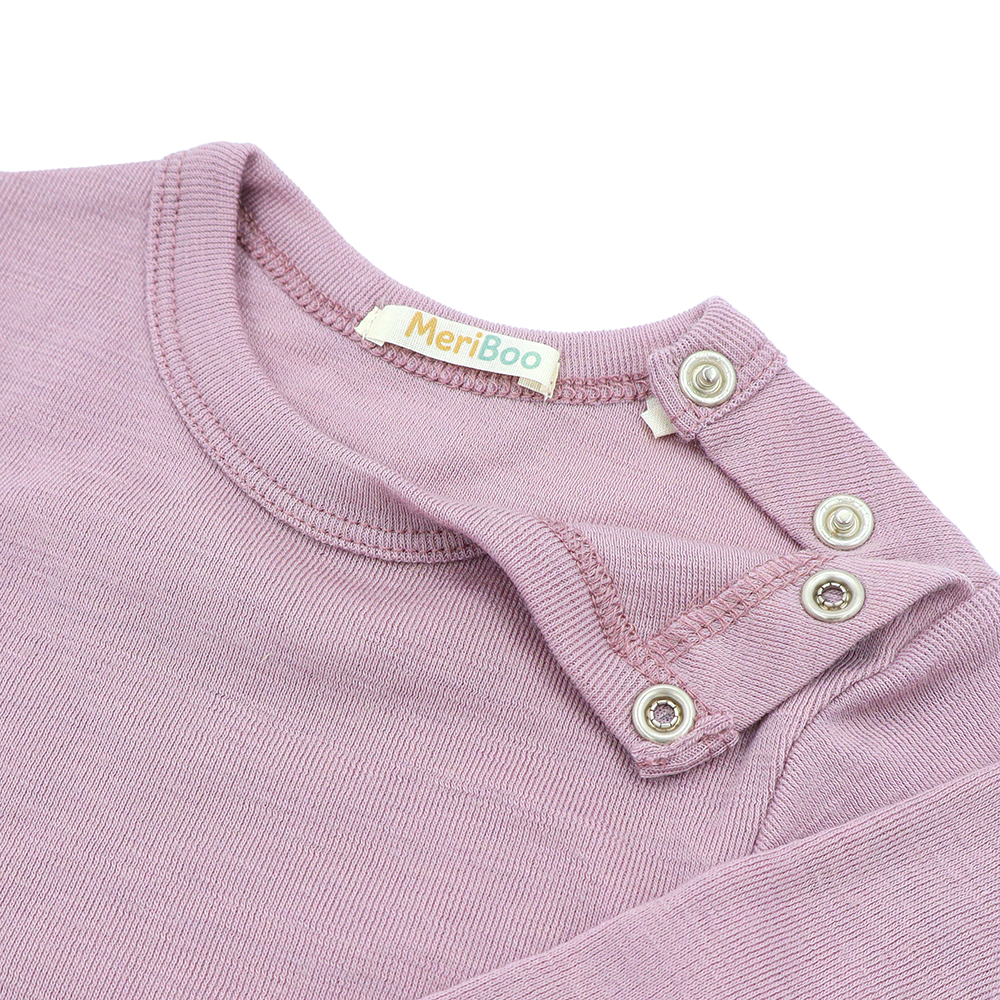 Боди с дълъг ръкав от 100% органична мериносова вълна